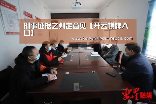 刑事证据之判定意见【开云棋牌入口】(图2) 开云棋牌官方下载